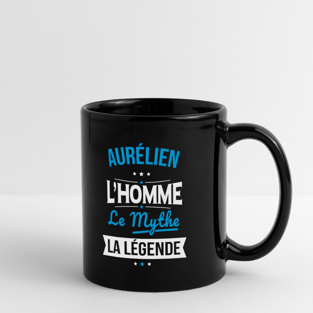 Mug uni - Aurélien - l'Homme - le Mythe - la Légende - noir
