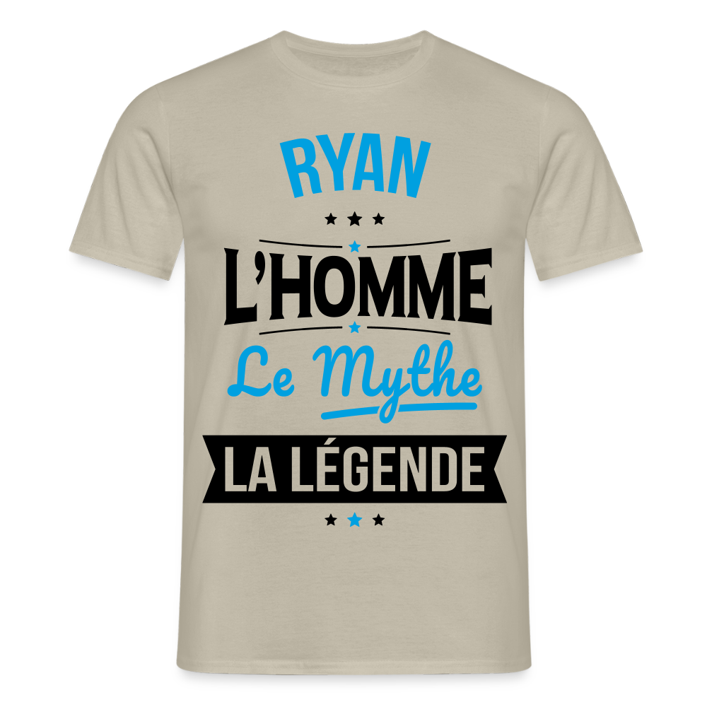 T-shirt Homme - Ryan - l'Homme - le Mythe - la Légende - beige sable