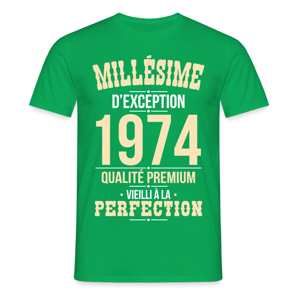 T-shirt Homme - Anniversaire 51 Ans - Millésime 1974 - vert