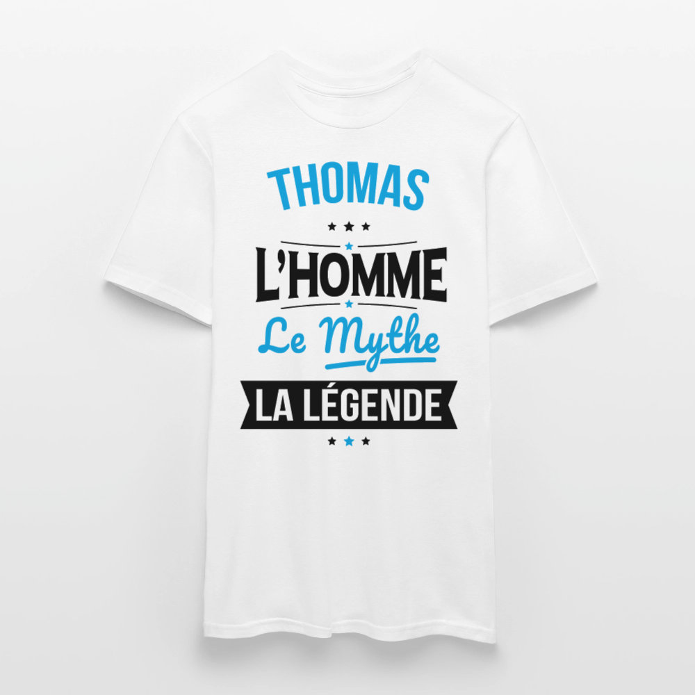 T-shirt Homme - Thomas - l'Homme - le Mythe - la Légende - blanc