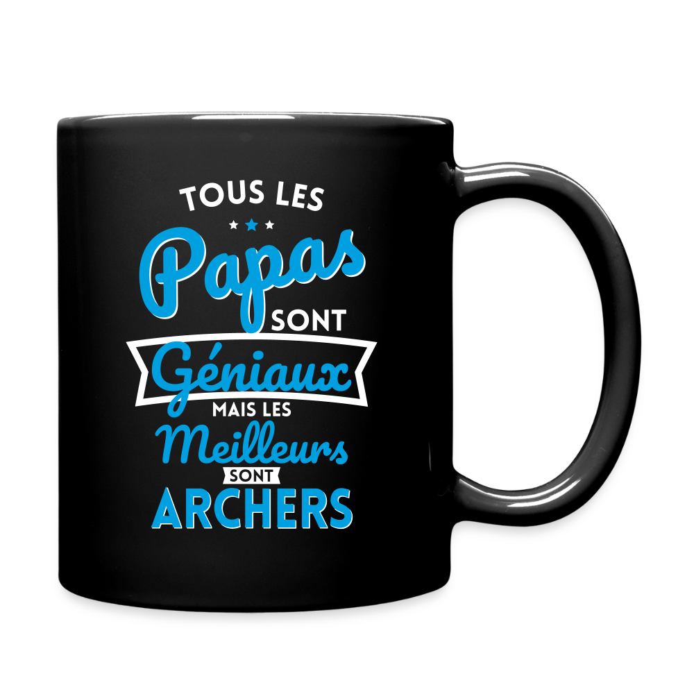 Mug uni - Papas géniaux - Les meilleurs sont archers - noir