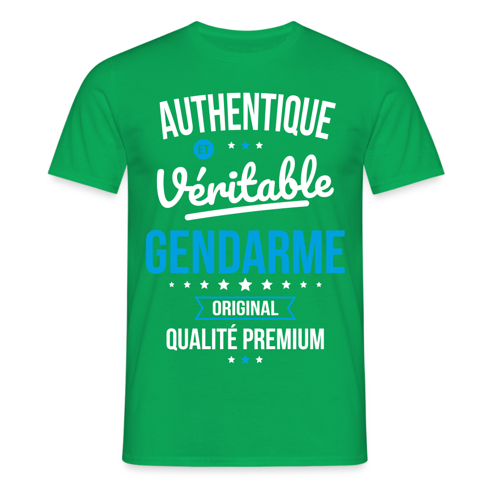T-shirt Homme - Authentique et véritable Gendarme - vert