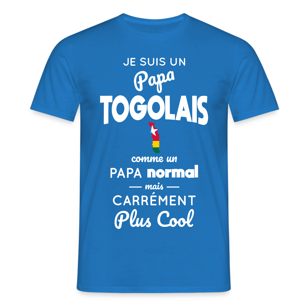 T-shirt Homme - Papa Togolais Plus Cool - bleu royal