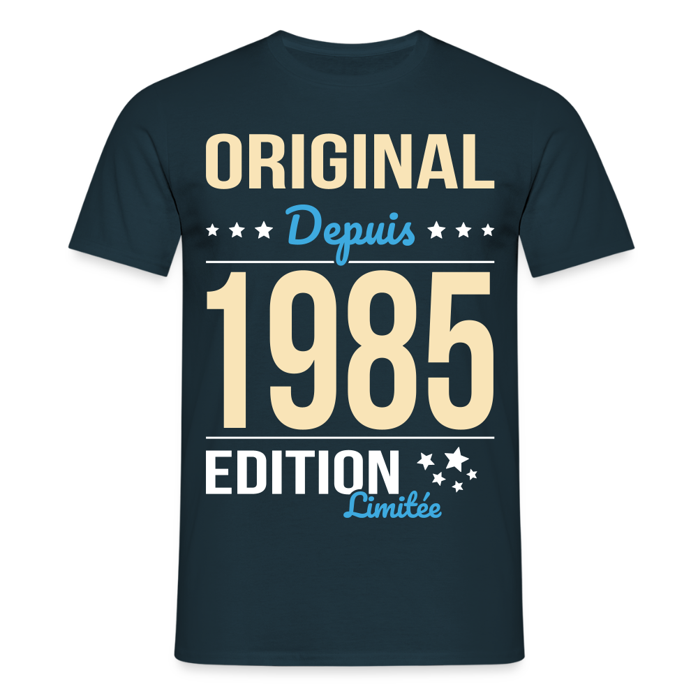 T-shirt Homme - Anniversaire 40 Ans - Original depuis 1985 - marine