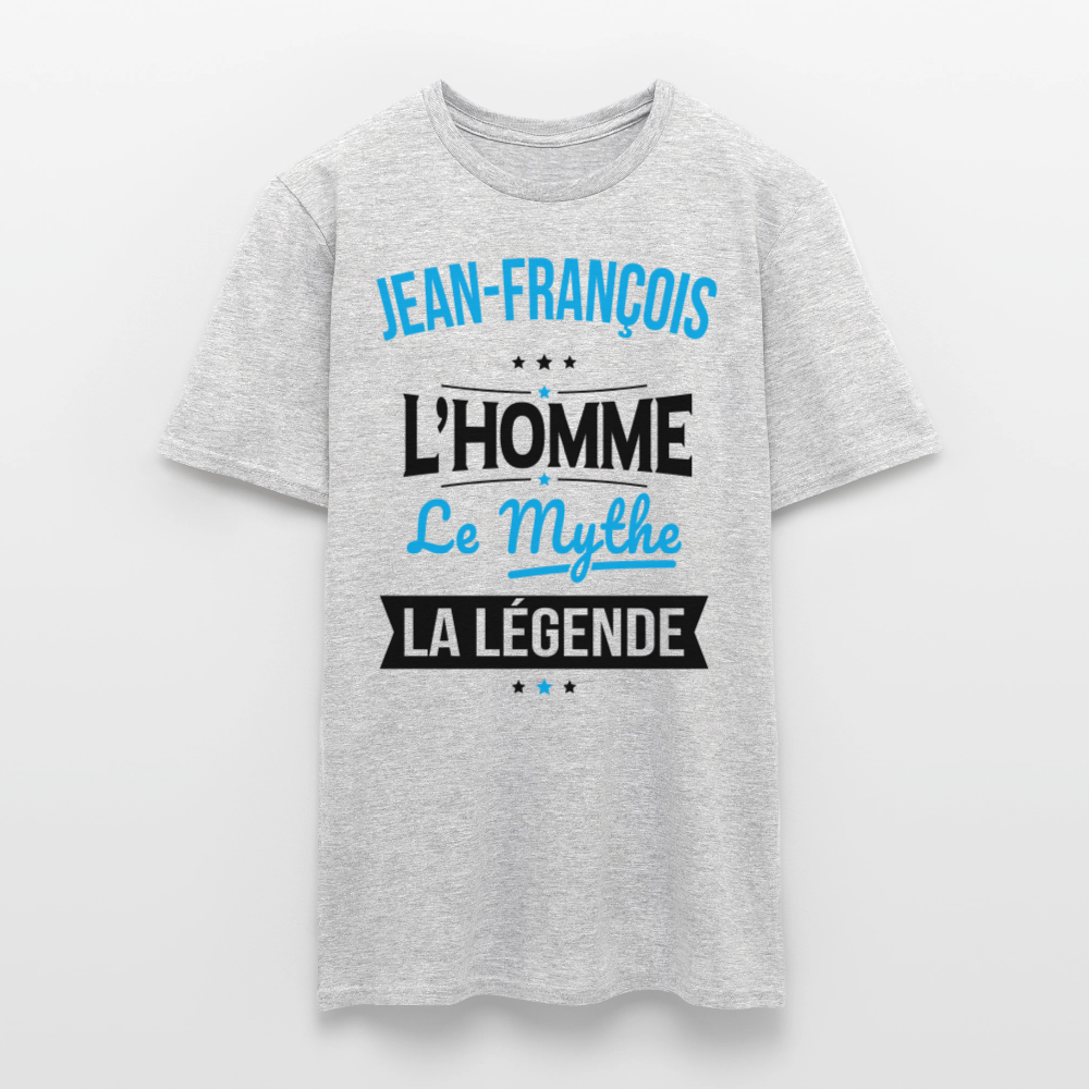 T-shirt Homme - Jean-François - l'Homme - le Mythe - la Légende - gris chiné