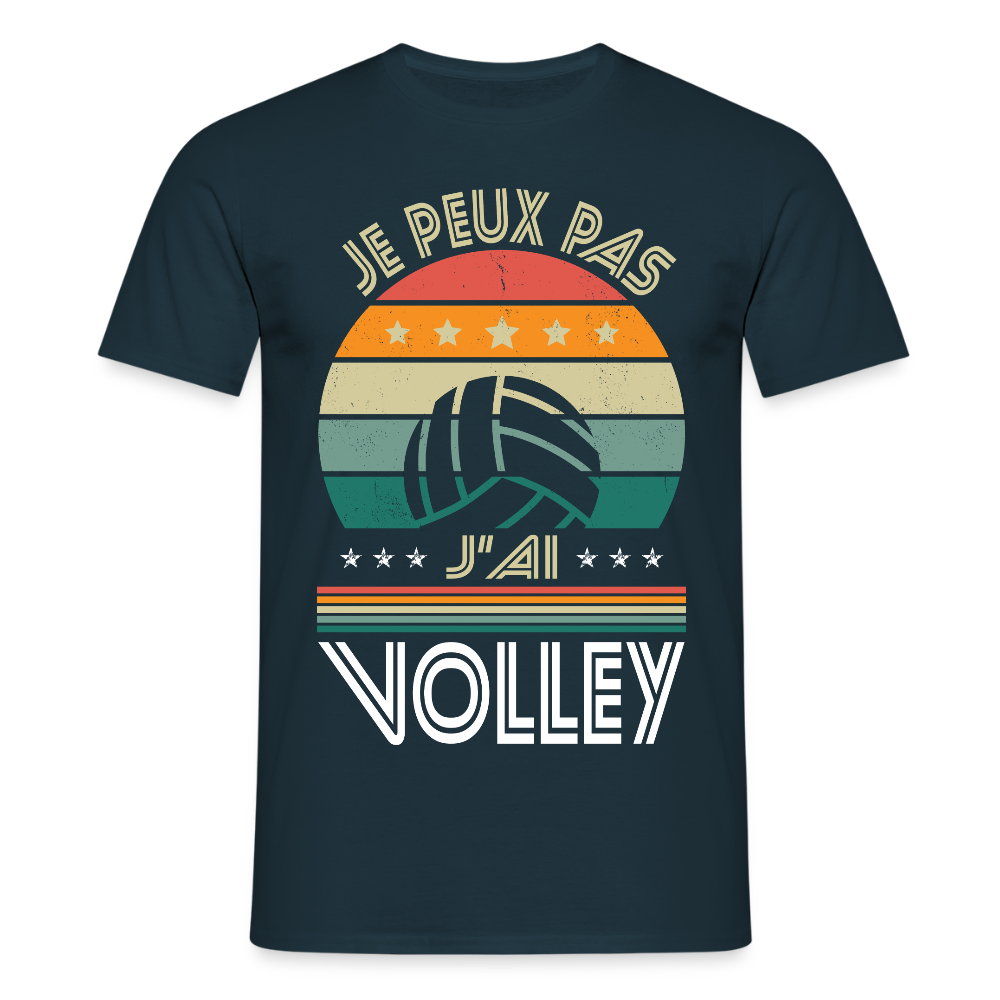 T-shirt Homme - Je peux pas j'ai Volley - marine