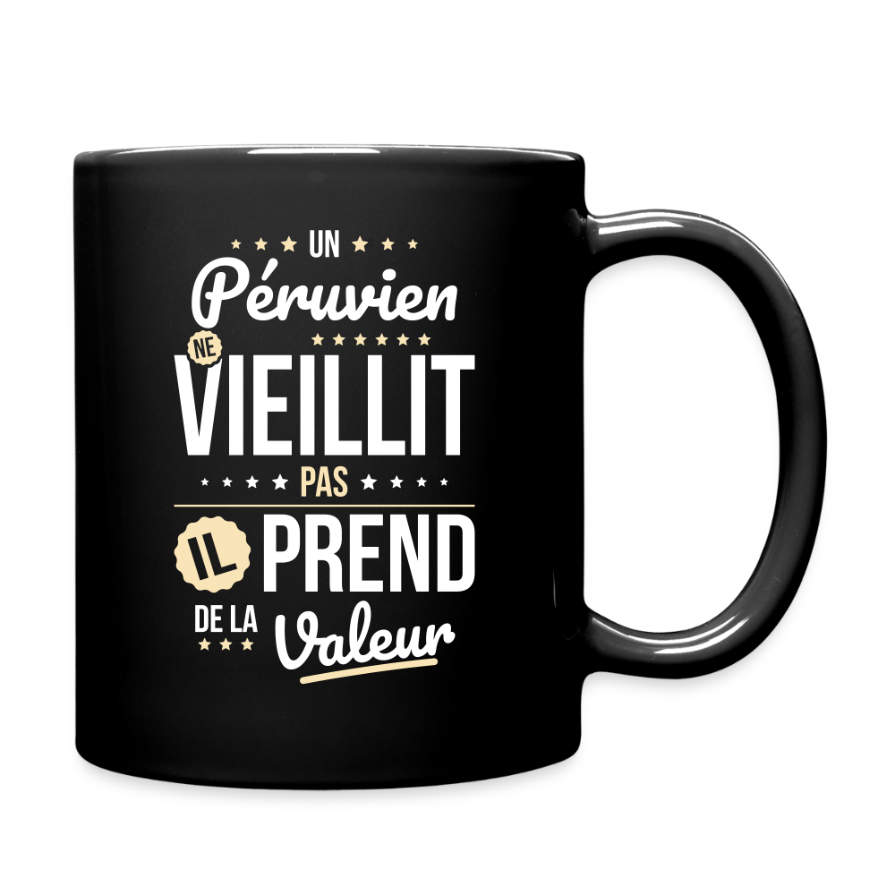 Mug uni - Un Péruvien ne vieillit pas - noir