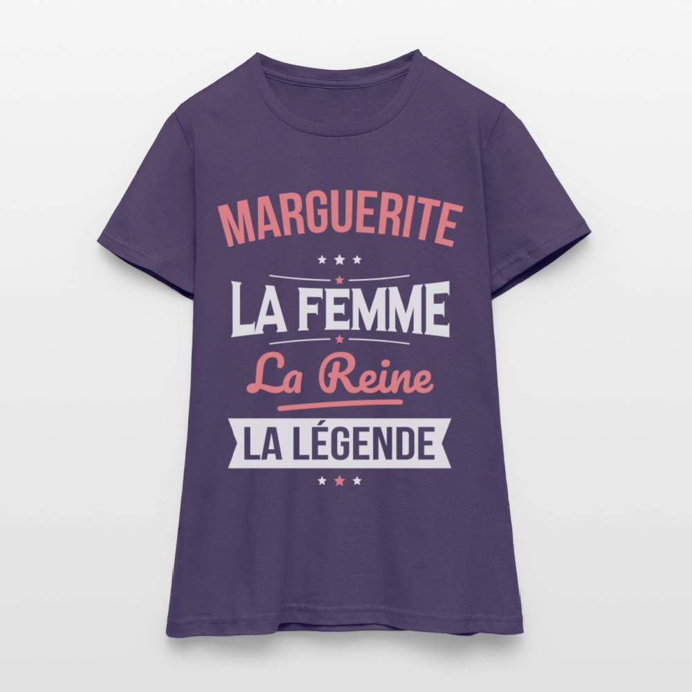 T-shirt Femme - Marguerite - la Femme - la Reine - la Légende - violet foncé