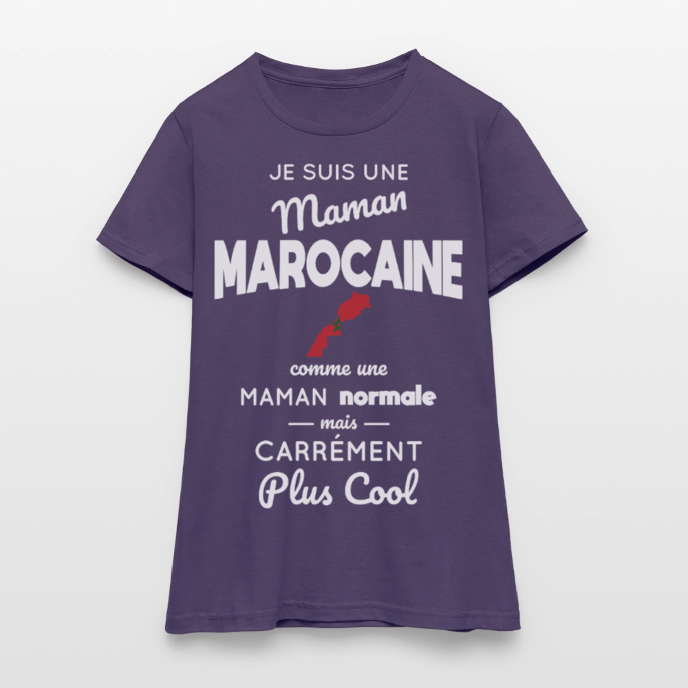 T-shirt Femme - Maman Marocaine plus cool - violet foncé