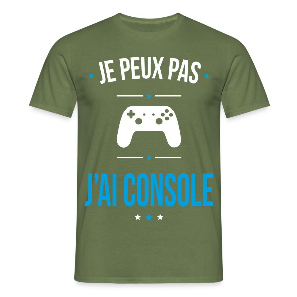 T-shirt Homme - Je peux pas j'ai Console - vert militaire