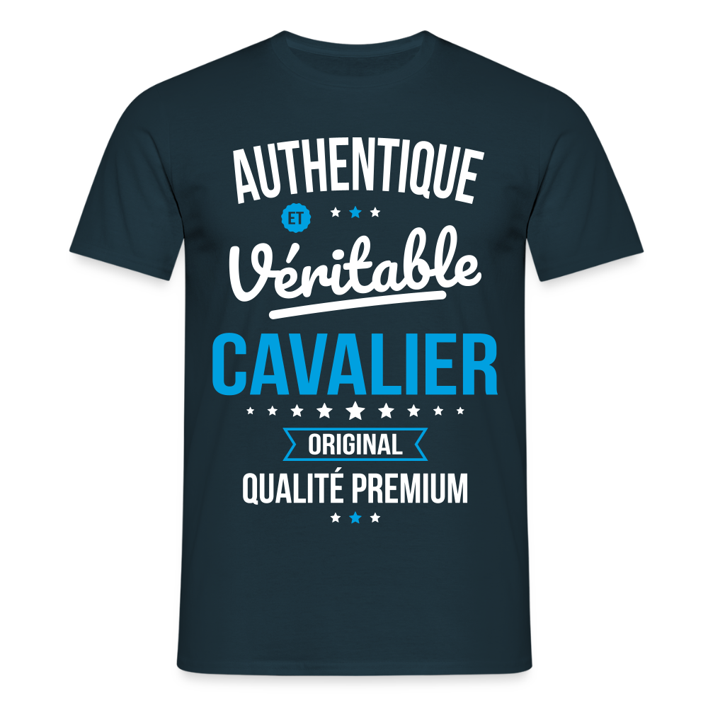 T-shirt Homme - Authentique et véritable Cavalier - marine