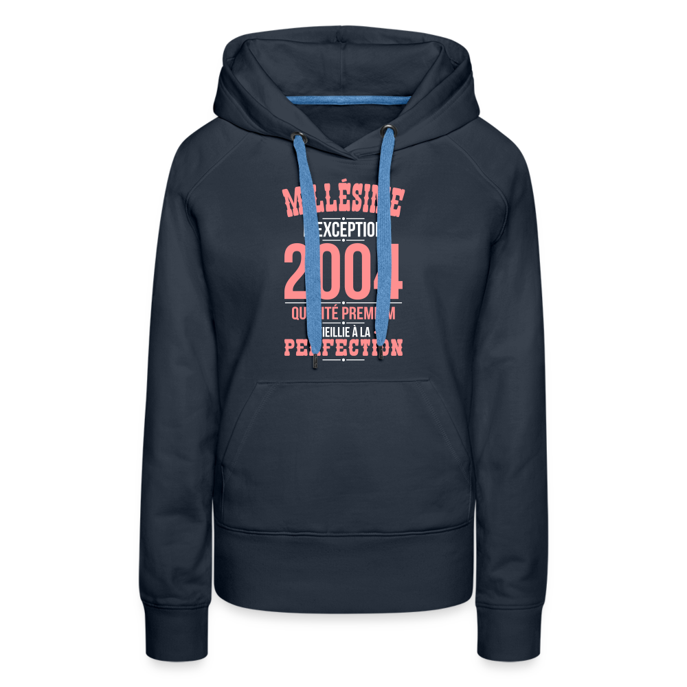 Sweat à capuche Premium Femme - Anniversaire 21 Ans - Millésime 2004 - marine