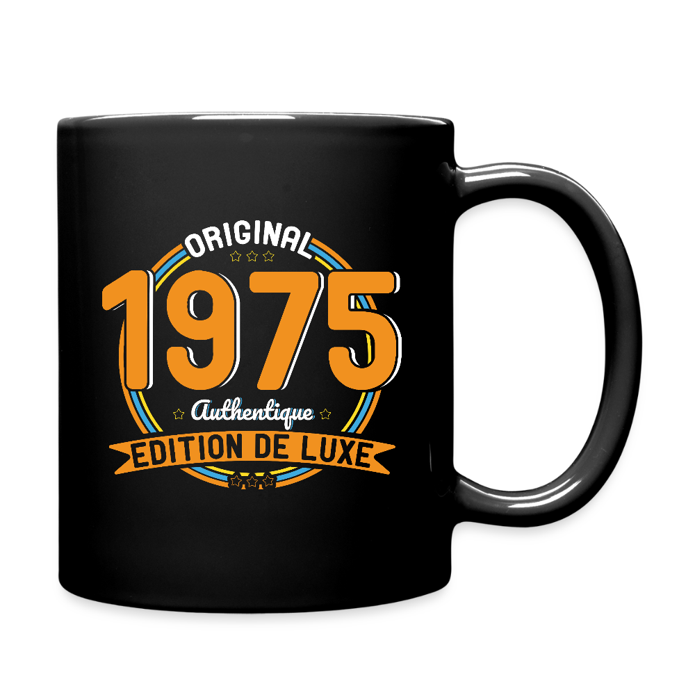 Mug uni - Anniversaire 50 Ans - Original 1975 Authentique - noir