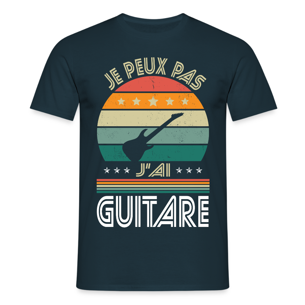 T-shirt Homme - Je peux pas j'ai Guitare - marine