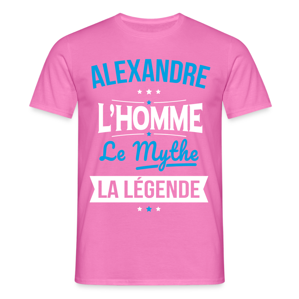 T-shirt Homme - Alexandre - l'Homme - le Mythe - la Légende - rose