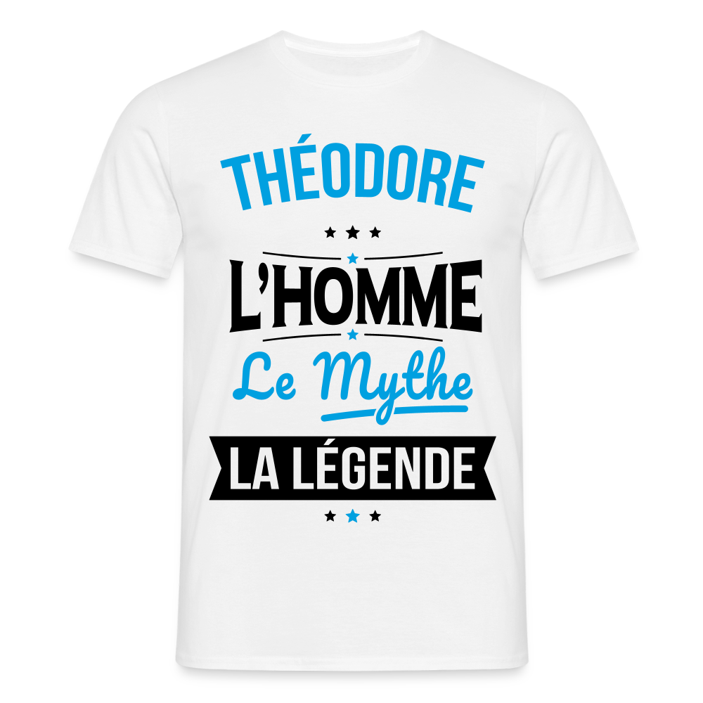 T-shirt Homme - Théodore - l'Homme - le Mythe - la Légende - blanc