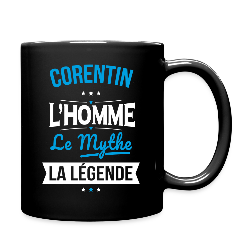 Mug uni - Corentin - l'Homme - le Mythe - la Légende - noir