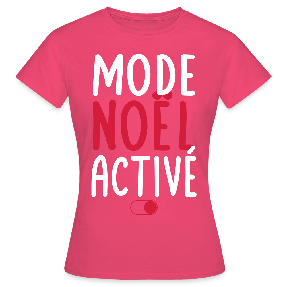 T-shirt Femme - Mode Noël activé - rose azalée