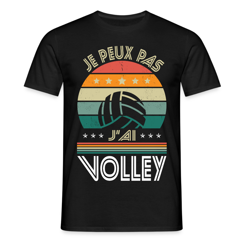 T-shirt Homme - Je peux pas j'ai Volley - noir