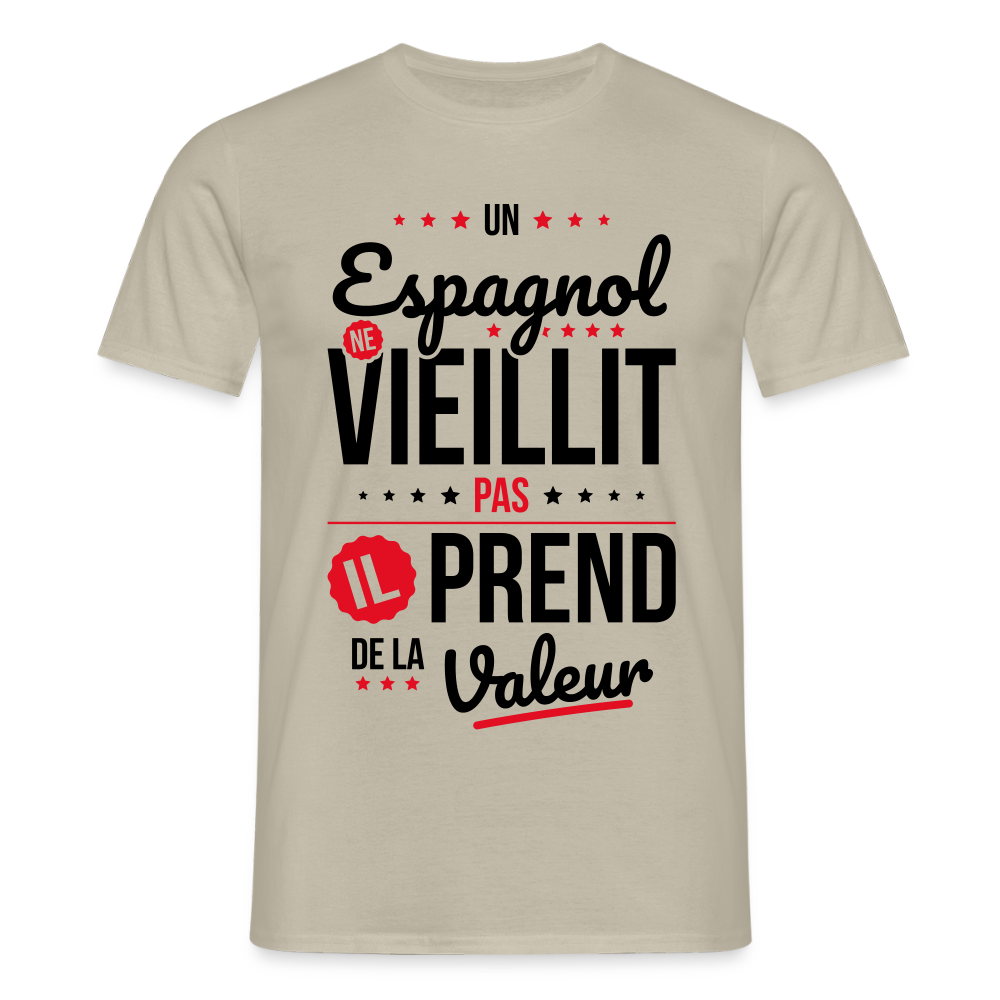 T-shirt Homme - Un Espagnol ne vieillit pas - beige sable