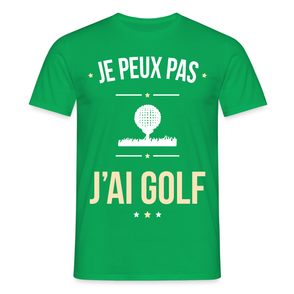T-shirt Homme - Je peux pas j'ai Golf - vert