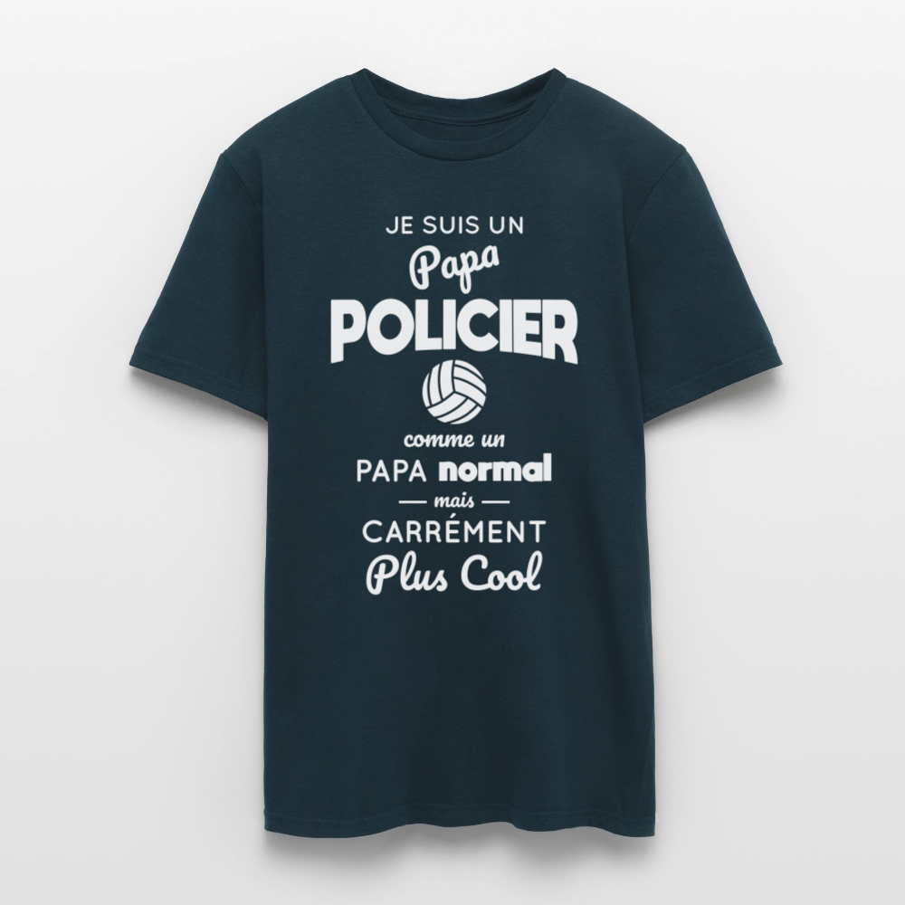 T-shirt Homme - Papa policier plus cool - marine