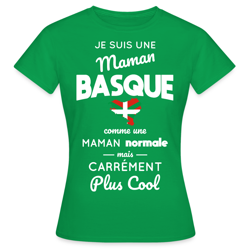 T-shirt Femme - Maman Basque plus cool - vert