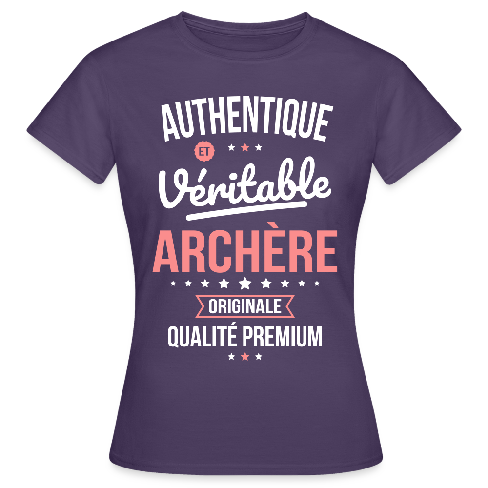 T-shirt Femme - Authentique et véritable Archère - violet foncé