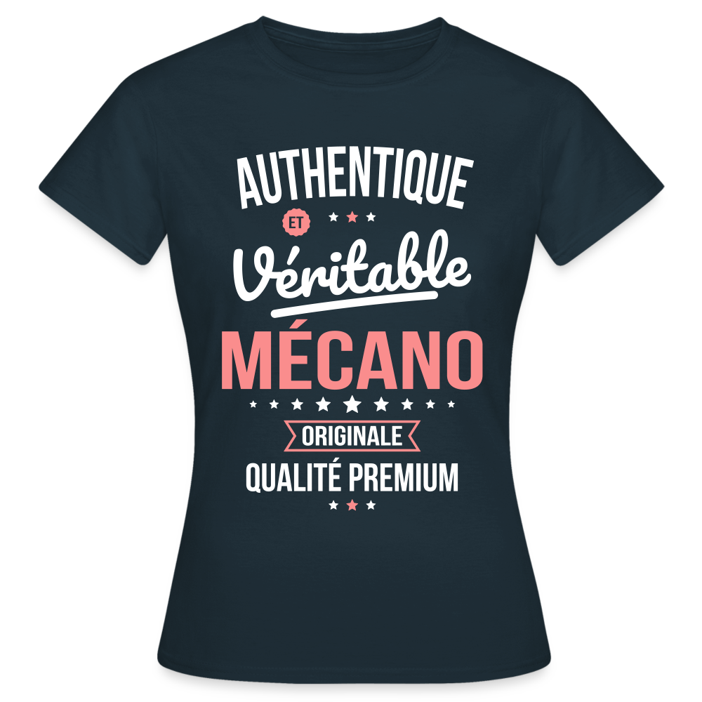 T-shirt Femme - Authentique et véritable Mécano - marine