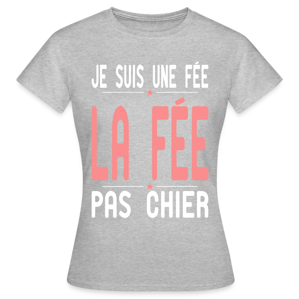 T-shirt Femme - Je suis une Fée - gris chiné