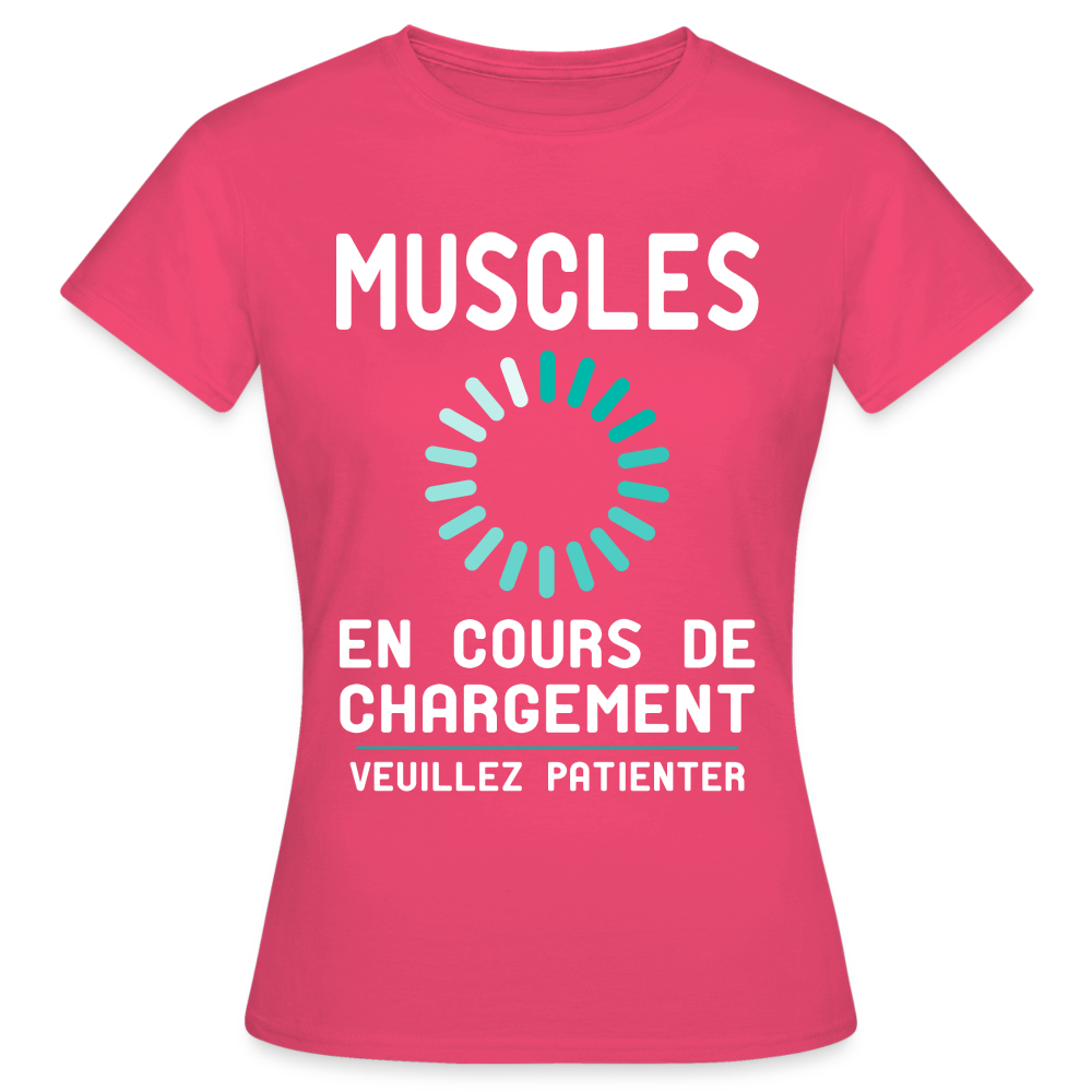 T-shirt Femme - Muscles en cours de chargement - rose azalée