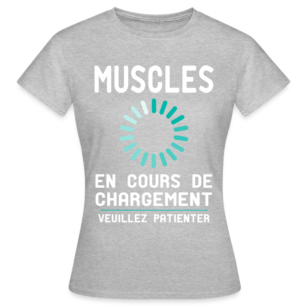 T-shirt Femme - Muscles en cours de chargement - gris chiné