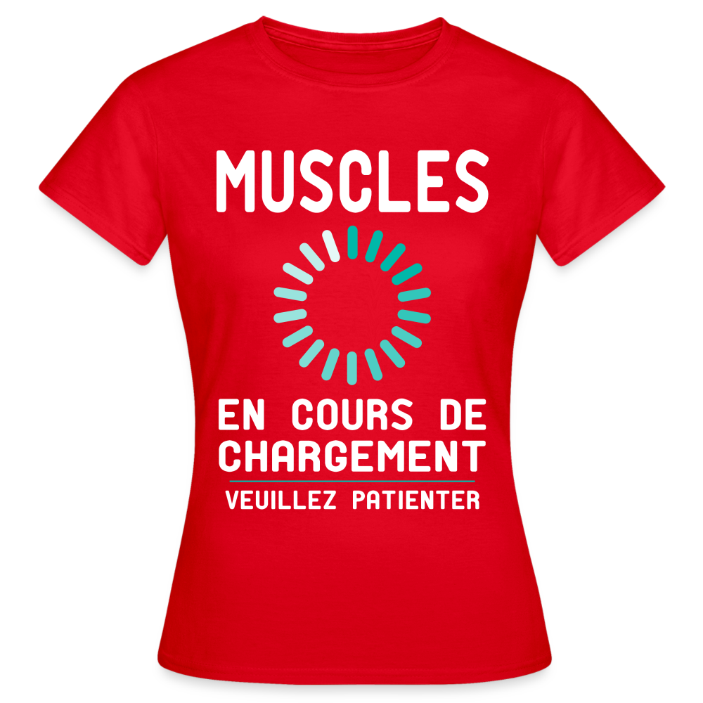 T-shirt Femme - Muscles en cours de chargement - rouge