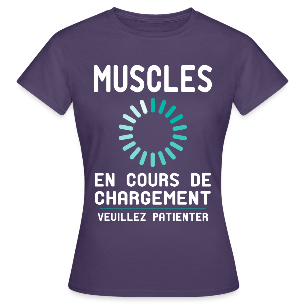 T-shirt Femme - Muscles en cours de chargement - violet foncé