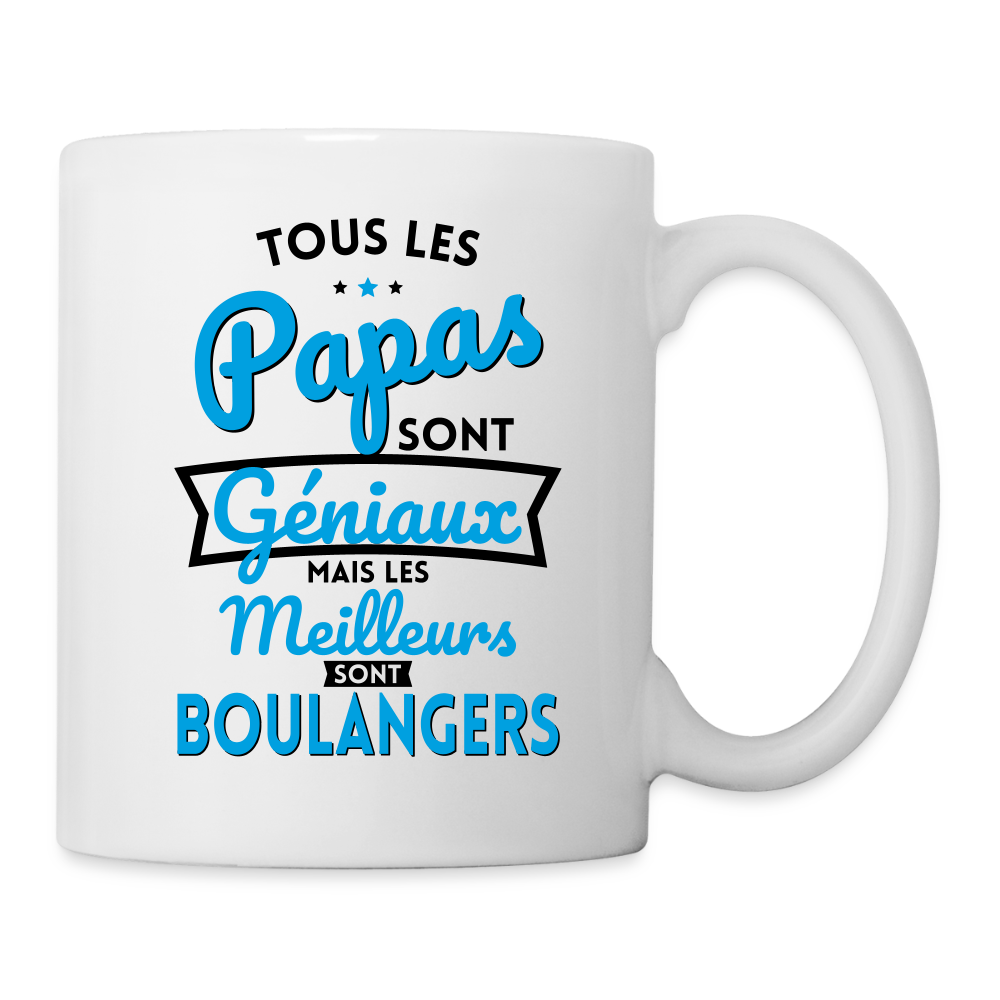 Mug blanc - Papas géniaux - Les meilleurs sont boulangers - blanc