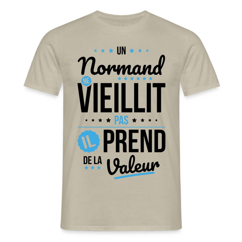 T-shirt Homme - Un Normand ne vieillit pas - beige sable