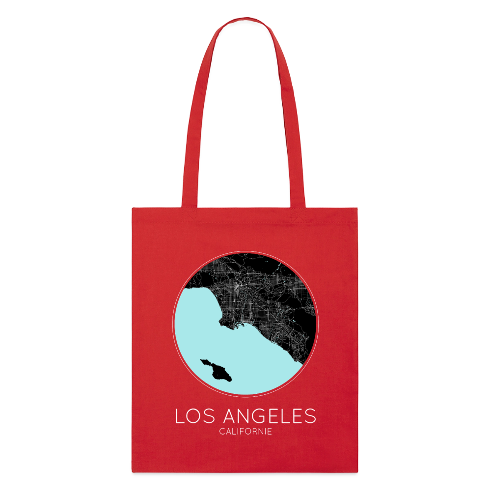 Tote Bag Los Angeles Bio – Plan de Los Angeles - rouge