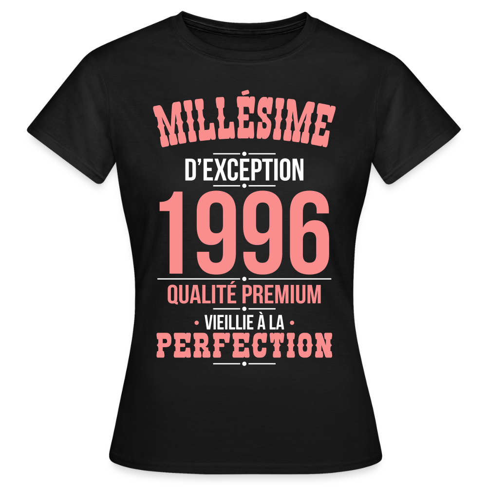 T-shirt Femme 30 Ans 1996 – Millésime d’Exception - noir