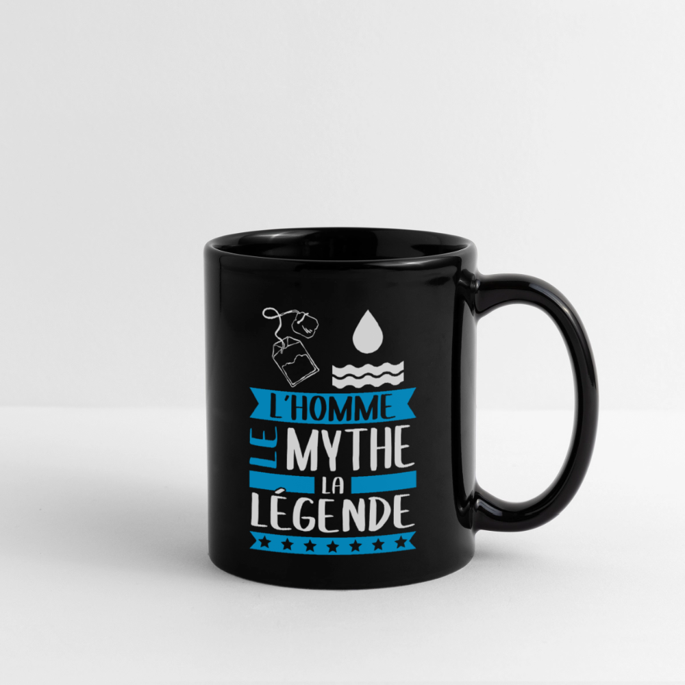 Mug uni Théo rébus – L’homme, le mythe, la légende - noir