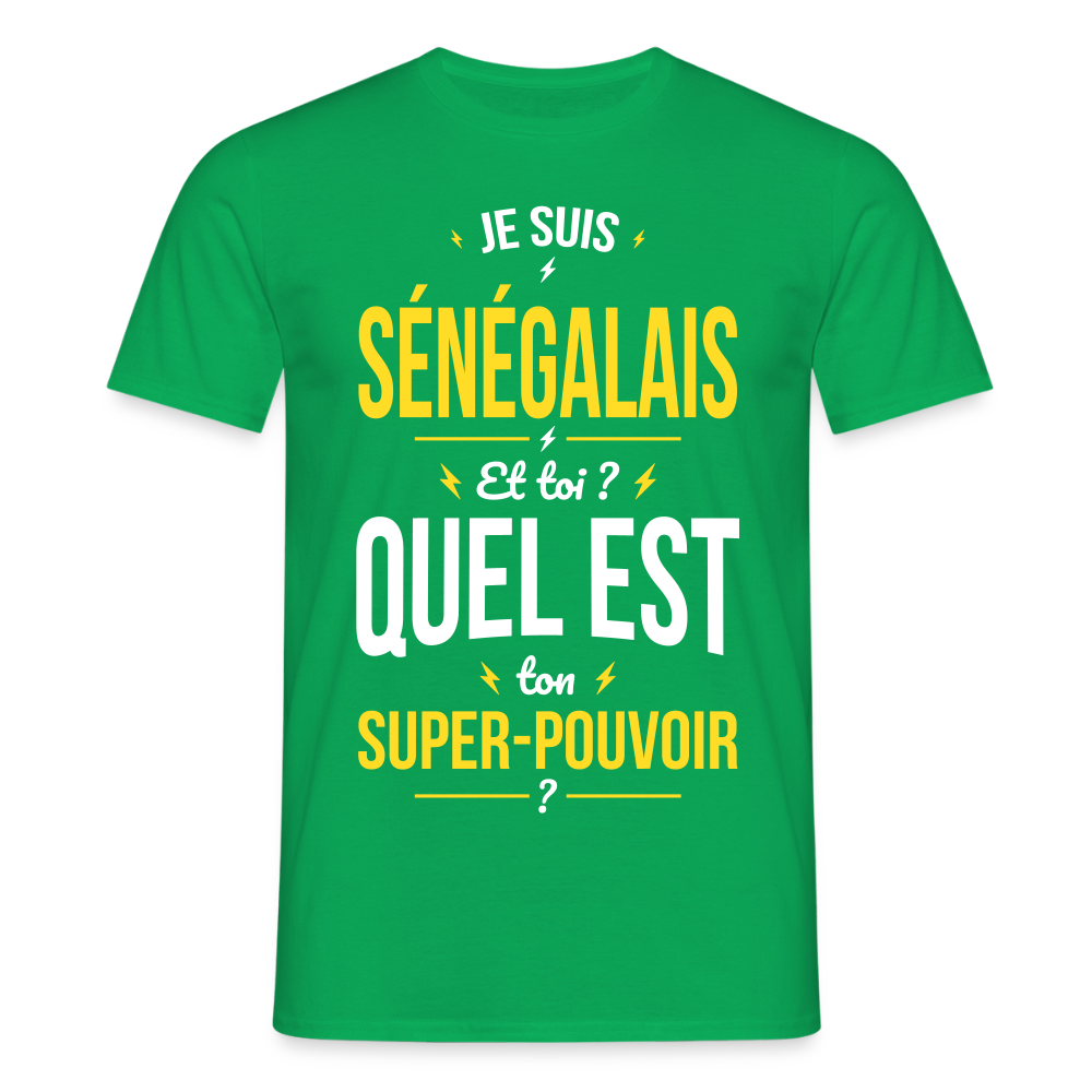 T-shirt Homme - Je suis Sénégalais - Super-pouvoir - vert