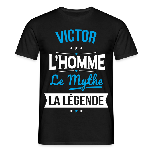 T-shirt Homme - Victor - l'Homme - le Mythe - la Légende - noir