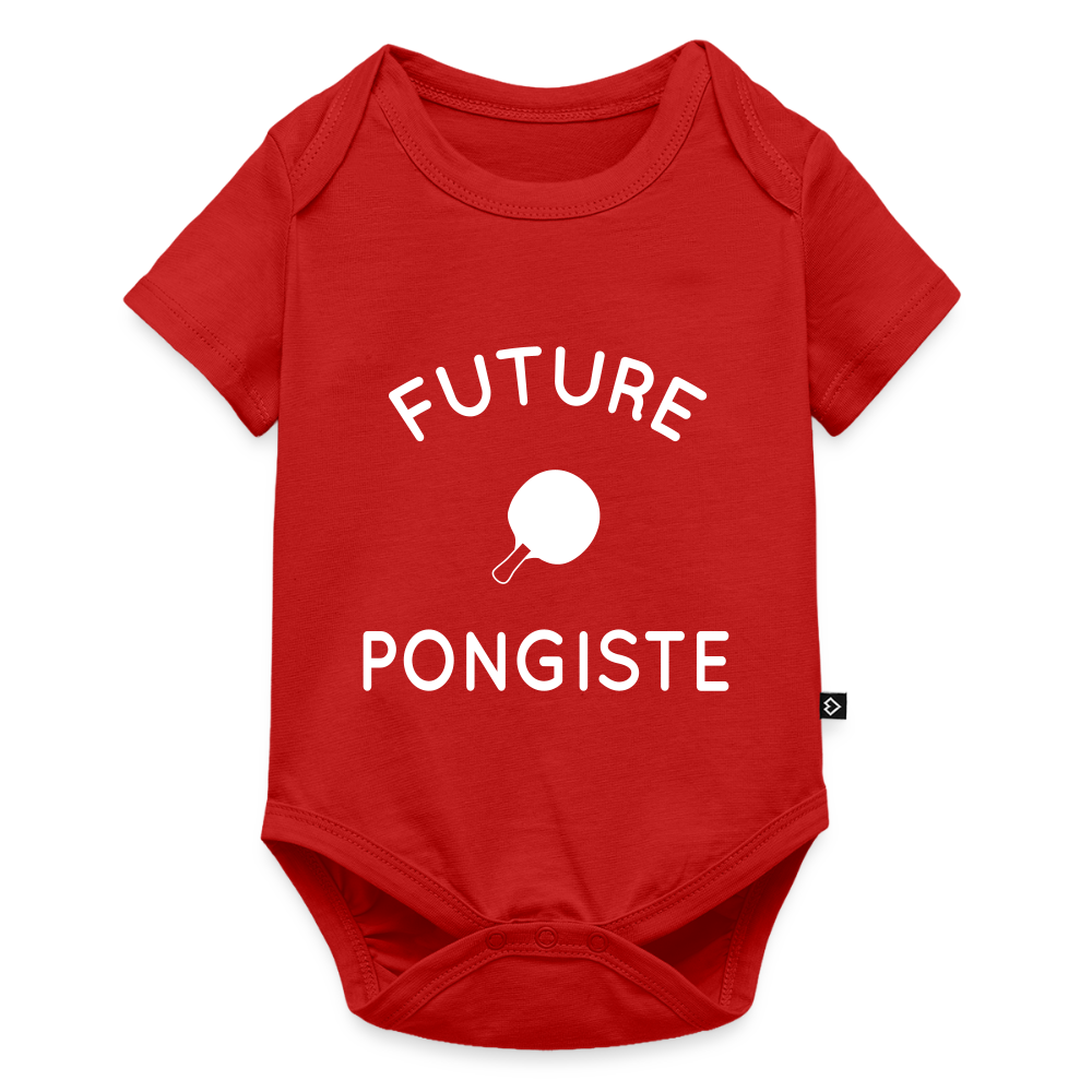 Body Bébé bio manches courtes - Future pongiste - rouge