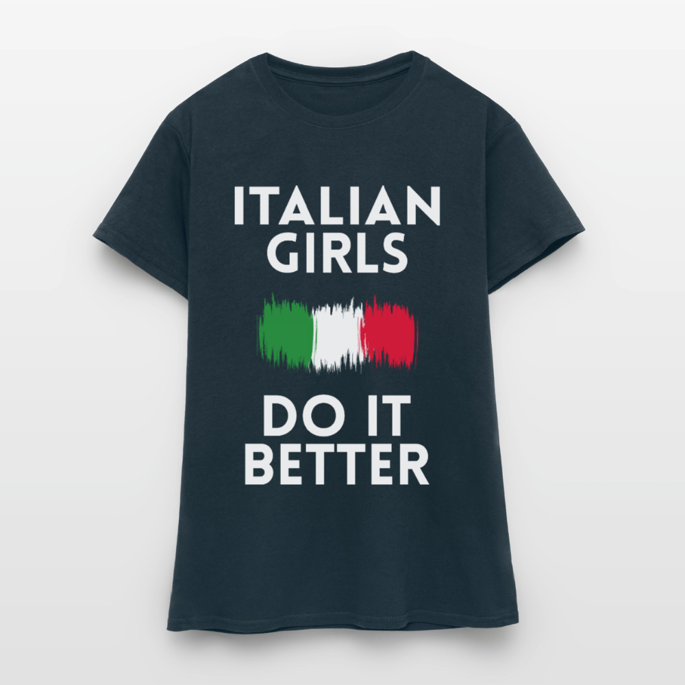 T-shirt femme - Italian Girls Do It Better - marine