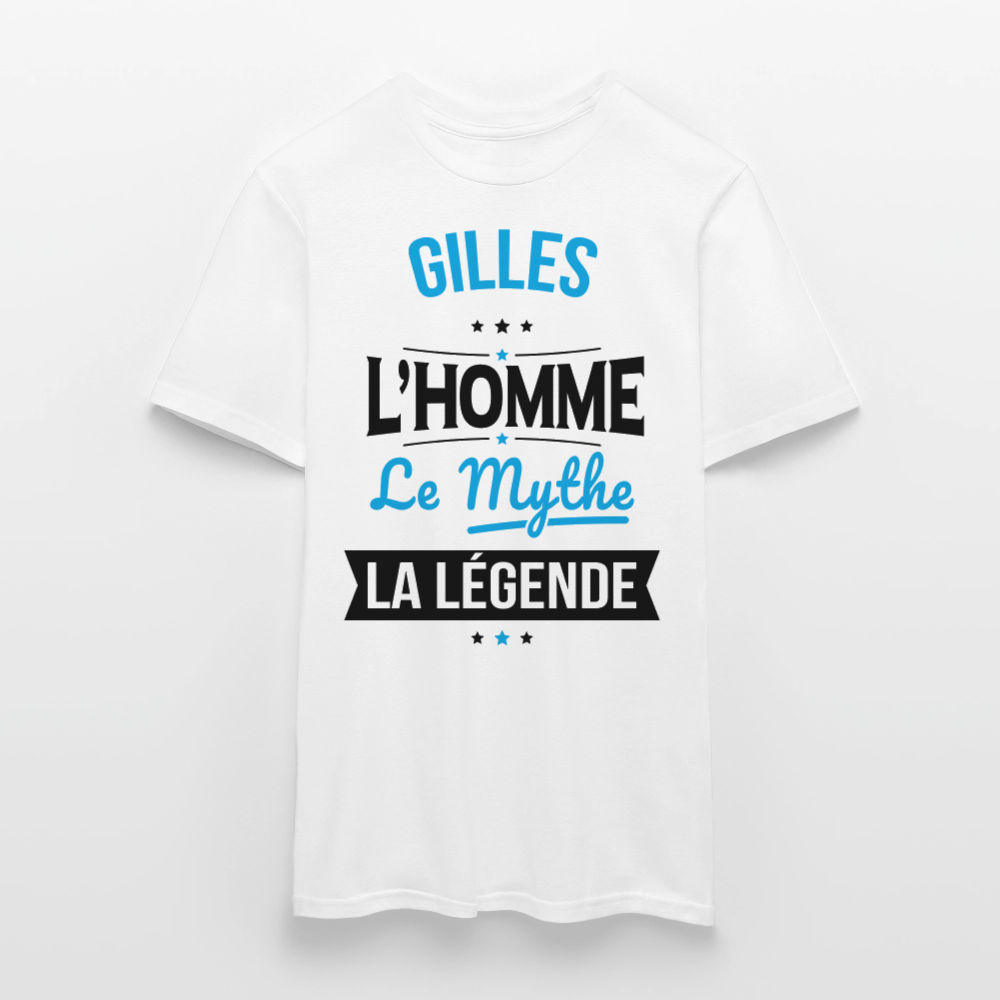 T-shirt Homme - Gilles - l'Homme - le Mythe - la Légende - blanc