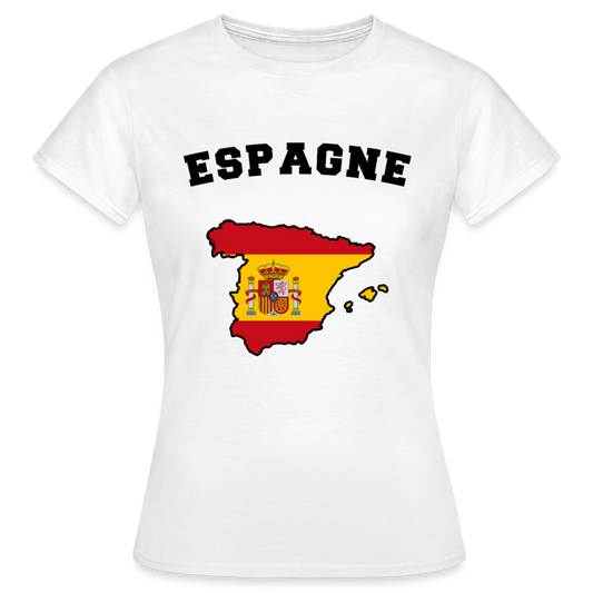 T-shirt Femme coloris clair - Espagne - blanc