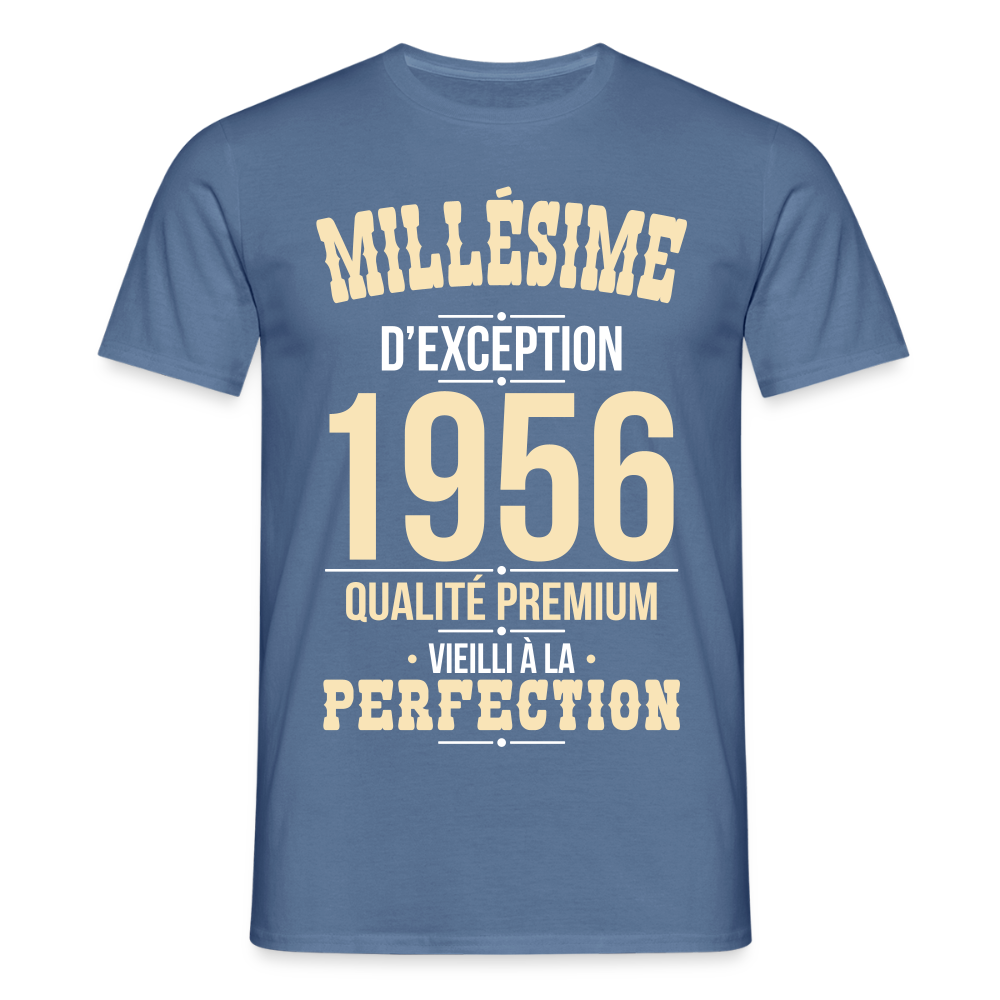 T-shirt Homme 70 Ans 1956 – Millésime d’Exception 1956 - bleu pigeon 