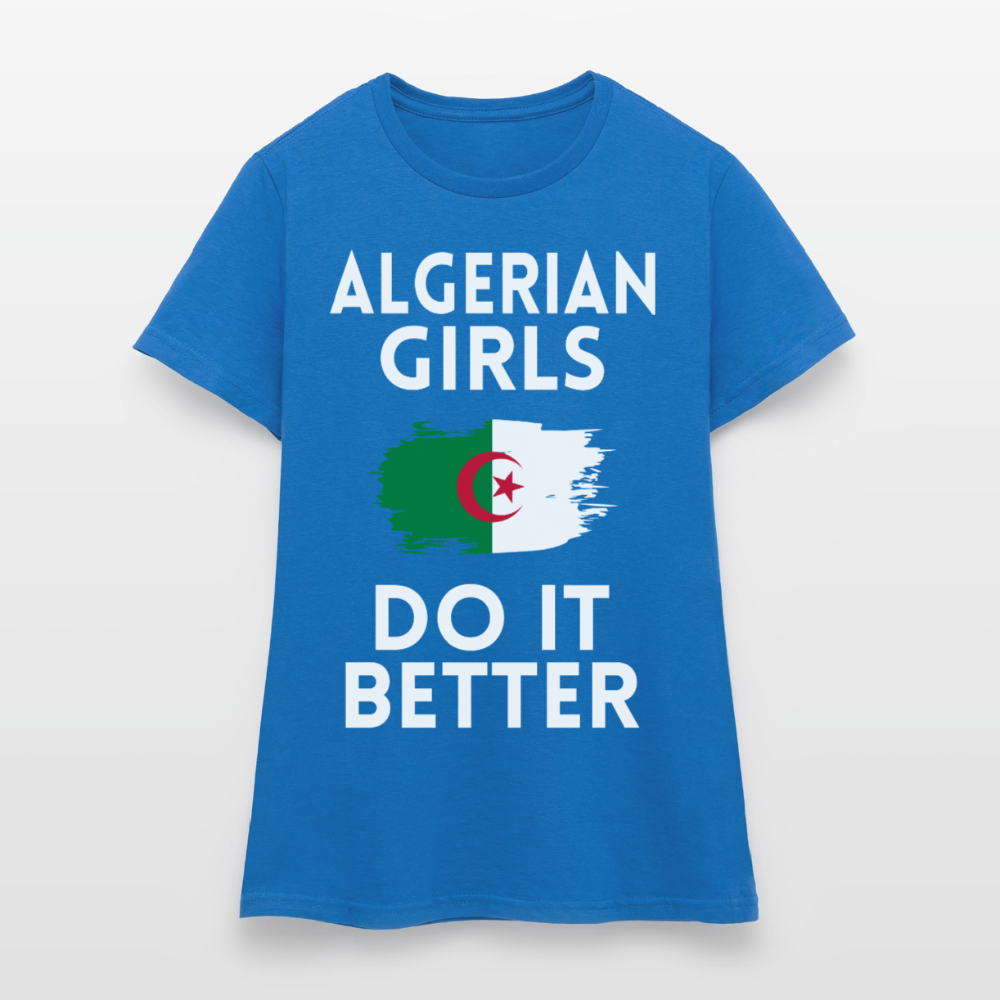 T-shirt femme - Algerian Girls Do It Better - bleu royal