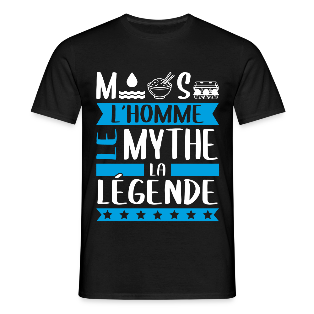 T-shirt homme Maurice rébus – L’homme, le mythe, la légende - noir