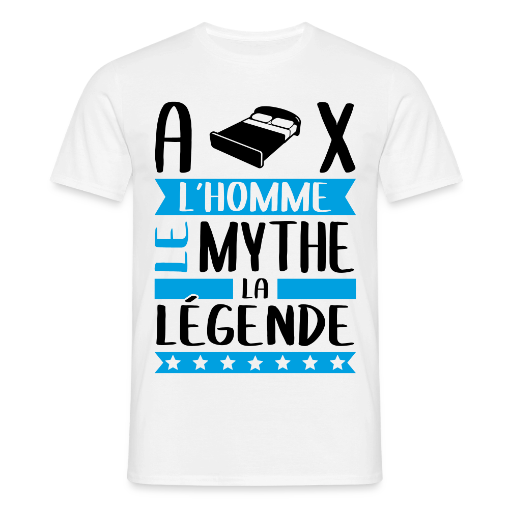 T-shirt homme coloris clair Alix rébus – L’homme, le mythe, la légende - blanc
