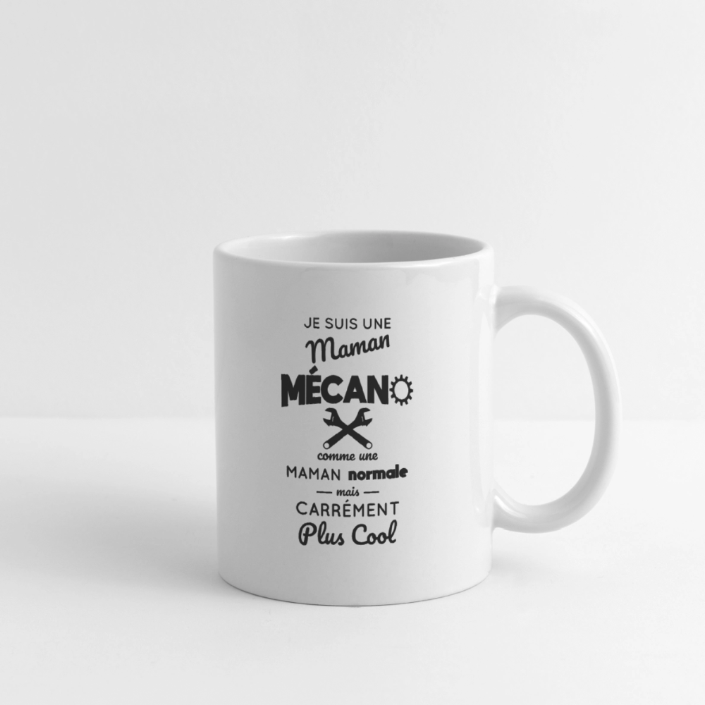 Mug blanc - Maman mécano plus cool - blanc